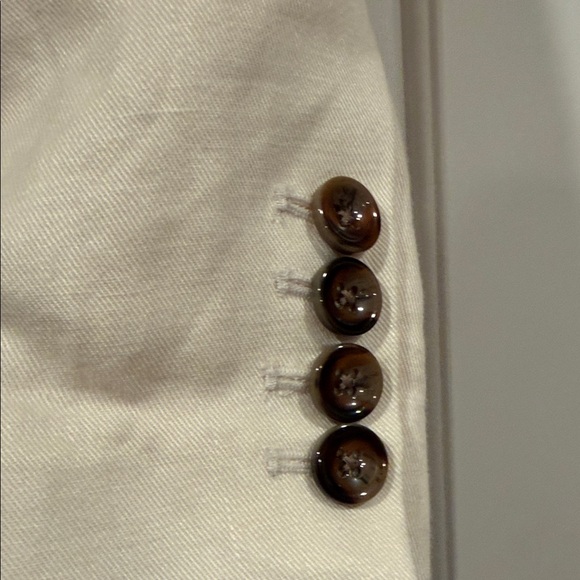 Reiss Beatrice linen belted tux dress ivory 10 - Picture 6 of 16